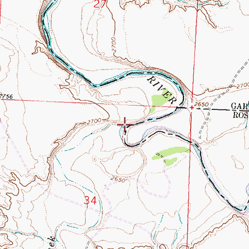 Topographic Map of North Willow Creek, MT
