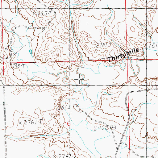 Topographic Map of Northwest Fork Thirtymile Creek, MT