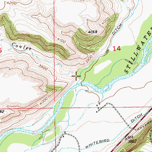 Topographic Map of Norve Coulee, MT