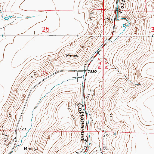 Topographic Map of Number Five Coulee, MT