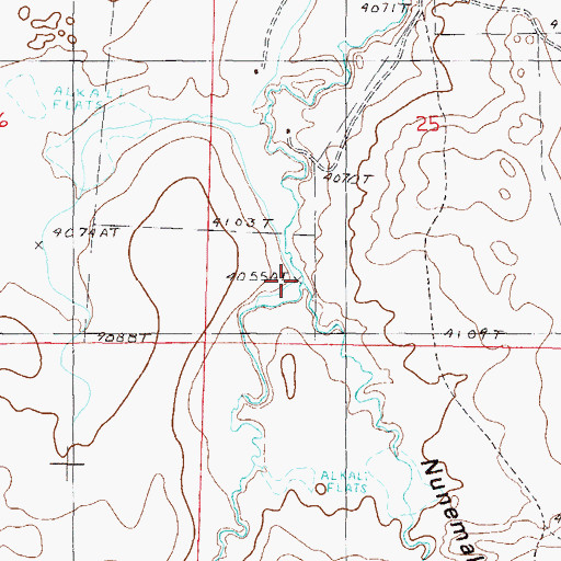 Topographic Map of Nunemaker Coulee, MT