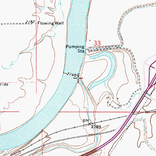 Topographic Map of O'Fallon Creek, MT
