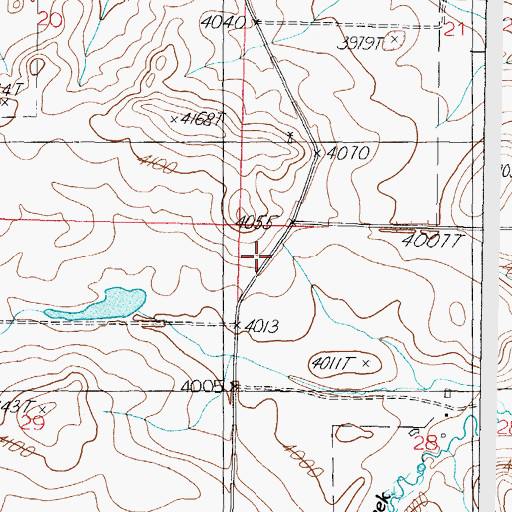Topographic Map of Oertel Mine, MT