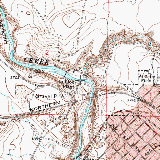 Topographic Map of Old Maids Coulee, MT