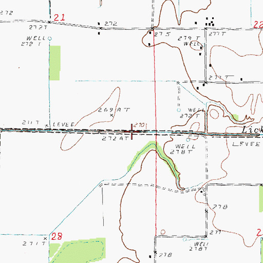 Topographic Map of Lick Creek, AR