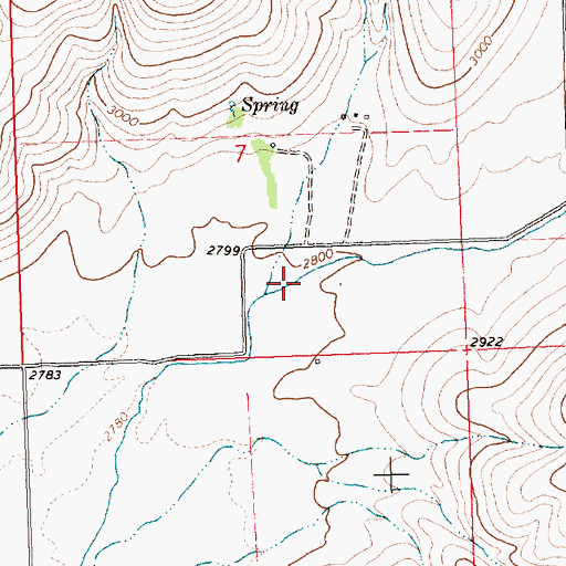 Topographic Map of Oliver Gulch, MT