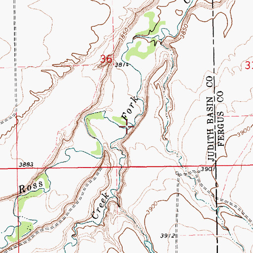 Topographic Map of Olsen Creek, MT