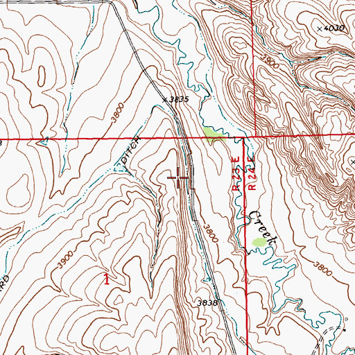 Topographic Map of Orchard Ditch, MT