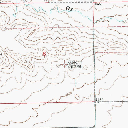 Topographic Map of Osborn Spring, MT