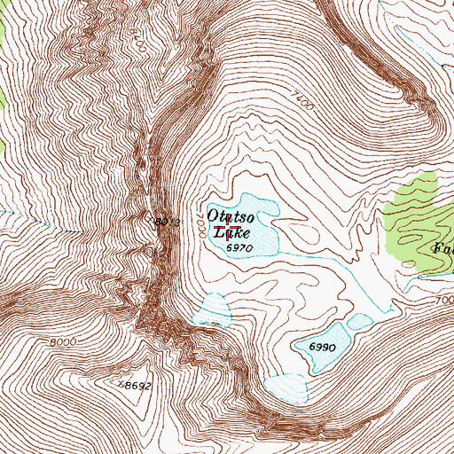 Topographic Map of Otatso Lake, MT