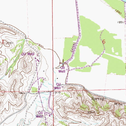 Topographic Map of Otis Creek, MT