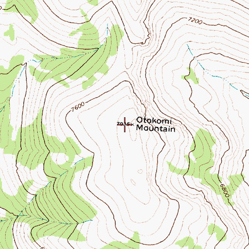 Topographic Map of Otokomi Mountain, MT