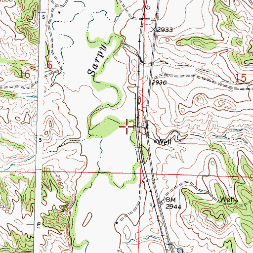 Topographic Map of Outlaw Coulee, MT