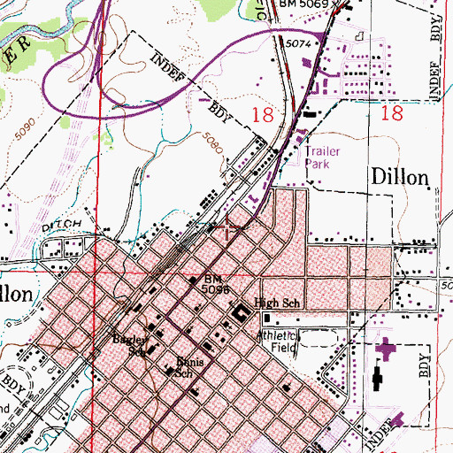 Topographic Map of Owen Ditch, MT