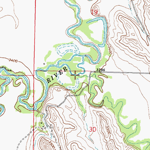 Topographic Map of Owl Creek, MT