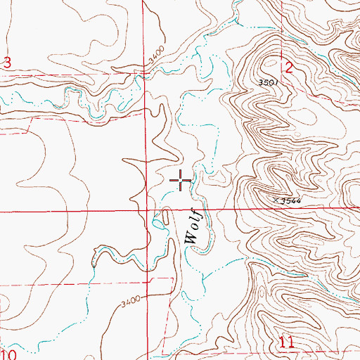 Topographic Map of Ox Creek, MT