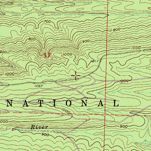 Topographic Map of Link Mountain, AR