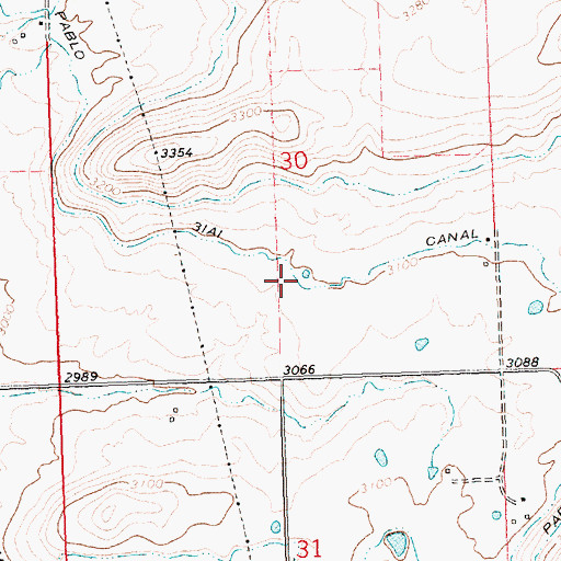Topographic Map of Pablo 31 A Canal, MT