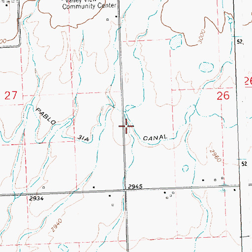 Topographic Map of Pablo 31 A Canal, MT