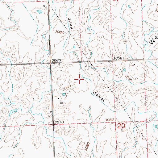 Topographic Map of Pablo 37Aa Canal, MT