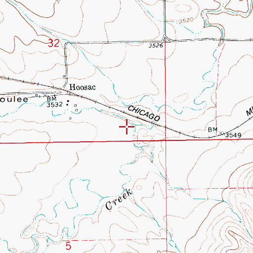 Topographic Map of Pacer Coulee, MT