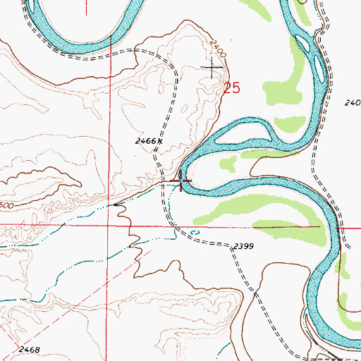 Topographic Map of Paddy Fay Creek, MT