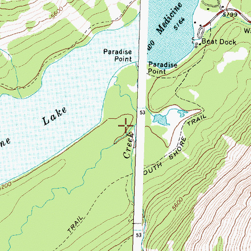 Topographic Map of Paradise Creek, MT