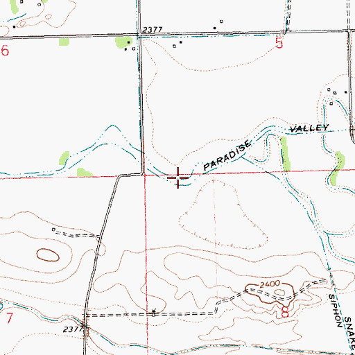Topographic Map of Paradise Valley Canal, MT