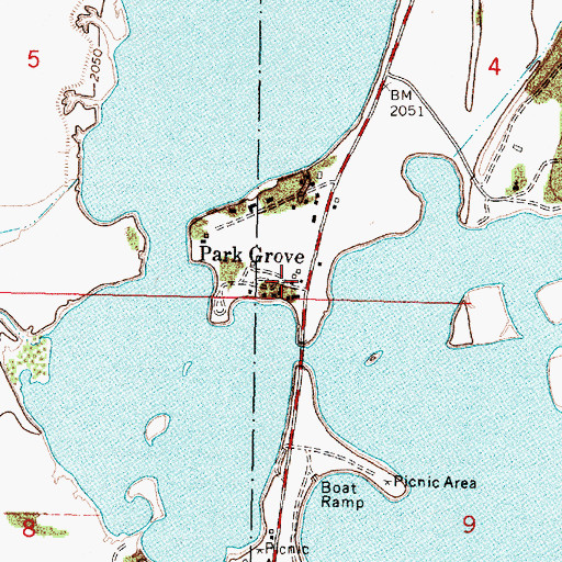 Topographic Map of Park Grove, MT