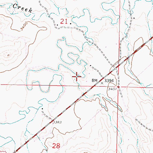 Topographic Map of Parker Creek, MT