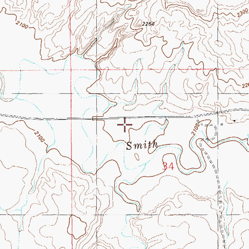 Topographic Map of Parson Creek, MT