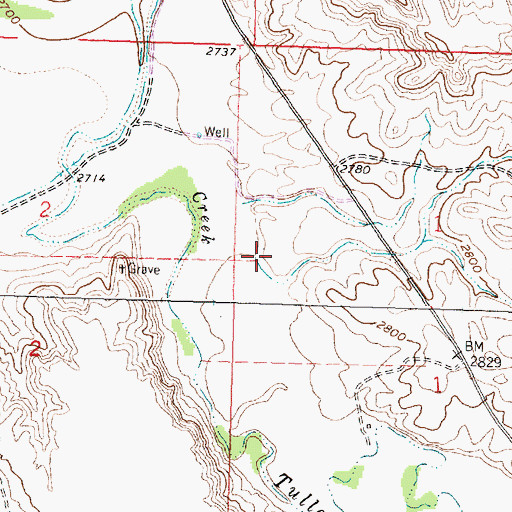 Topographic Map of Pasco Coulee, MT