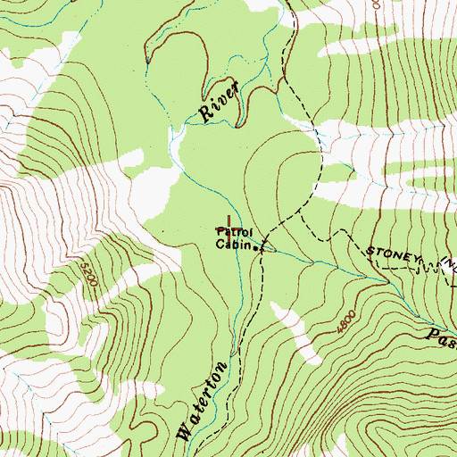 Topographic Map of Pass Creek, MT