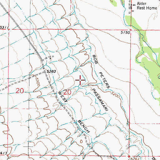 Topographic Map of Passamari Ditch, MT
