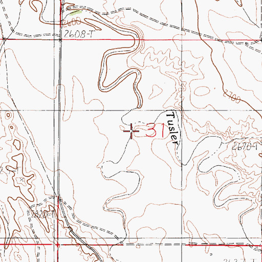 Topographic Map of Pasture Creek, MT
