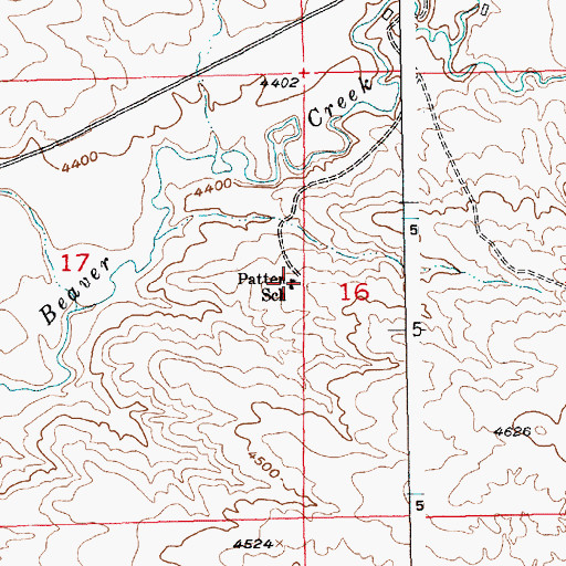 Topographic Map of Patten School (historical), MT