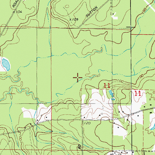 Topographic Map of Little Brushy Creek, AR