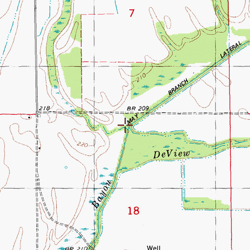 Topographic Map of Little Cow Lake, AR