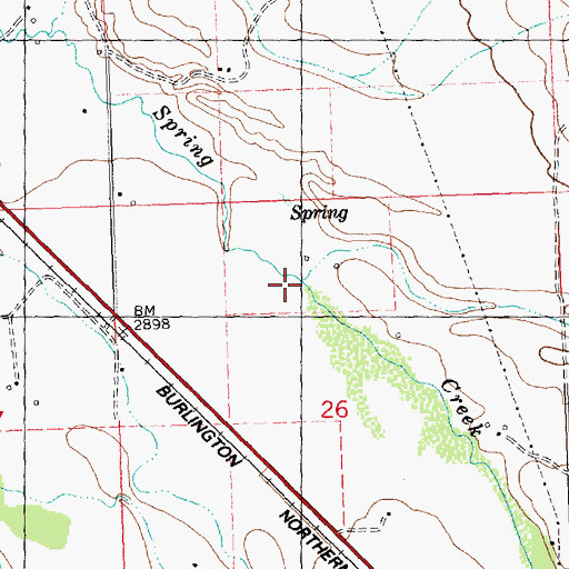 Topographic Map of Pellew Creek, MT