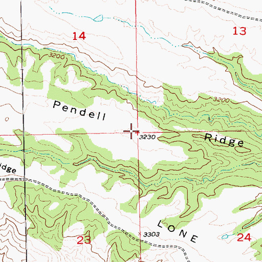 Topographic Map of Pendell Ridge, MT