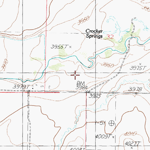 Topographic Map of Perkins Ranch, MT