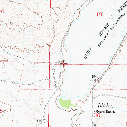 Topographic Map of Peterson Creek, MT