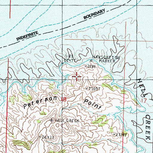 Topographic Map of Peterson Point, MT