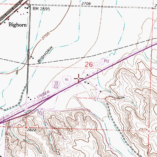 Topographic Map of Petes Coulee, MT