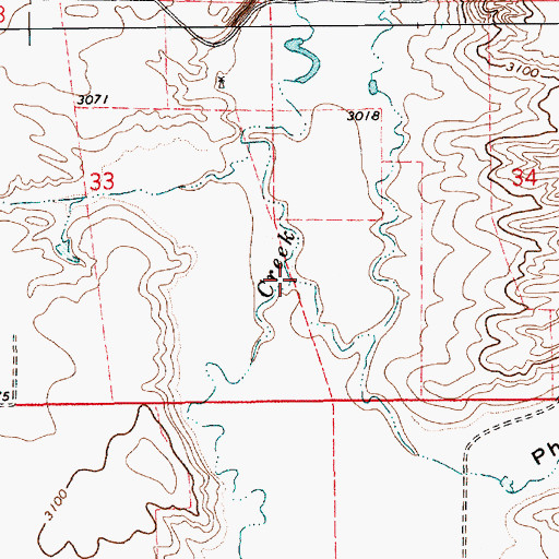 Topographic Map of Panton Coulee, MT