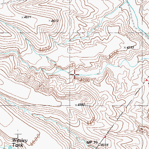 Topographic Map of Martinez Wash, AZ
