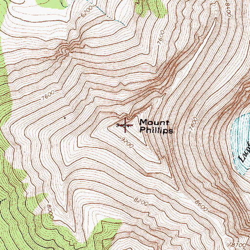 Topographic Map of Mount Phillips, MT
