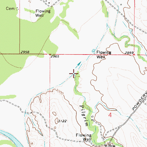 Topographic Map of Pilgrim Creek, MT
