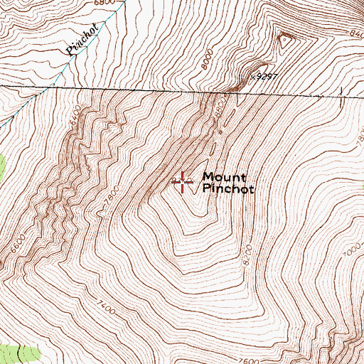 Topographic Map of Mount Pinchot, MT