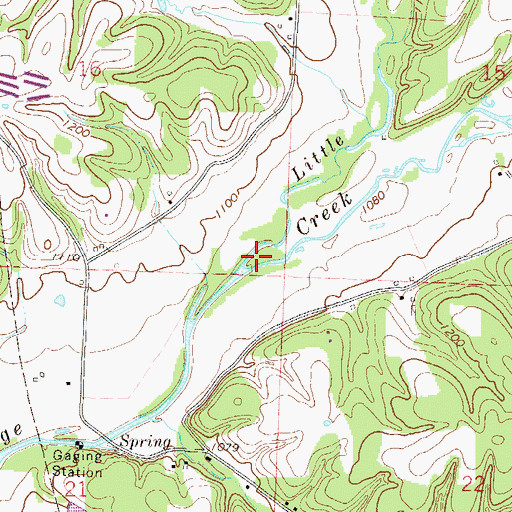 Topographic Map of Little Osage Creek, AR